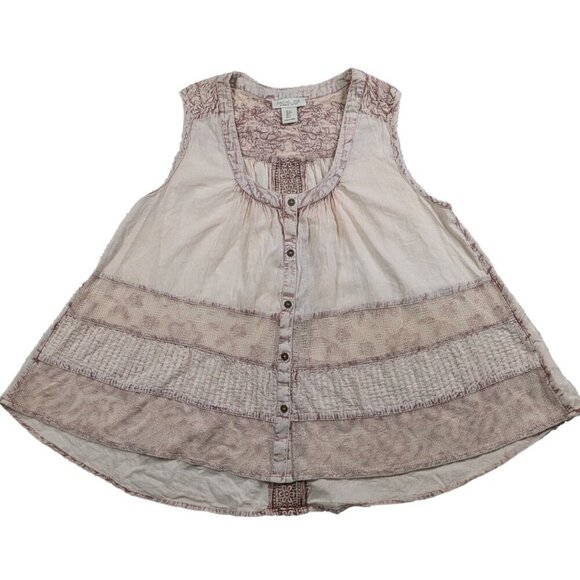 Rachel Zoe Sleeveless Embroidered Swing Top Size Small - Picture 1 of 4